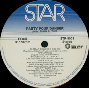 Butler %c3%a9dith party pour danser 1987 disque face b
