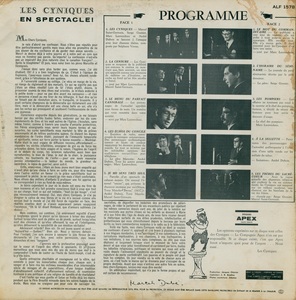 Cyniques les les abominables cyniques en spectacle mono 1965 dos
