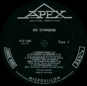 Cyniques les vol.2 1967 disque face ai