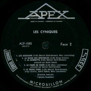 Cyniques les vol.2 1967 disque face bi