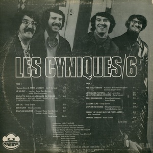 Cyniques les les cyniques 6 1971 dos
