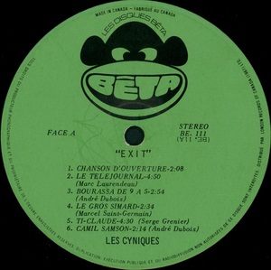 Cyniques les exit 1972 disque face 1 a