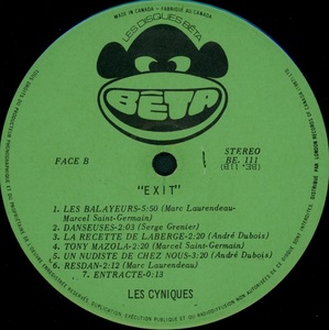 Cyniques les exit 1972 disque face1 b
