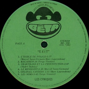 Cyniques les exit 1972 disque face 2 a