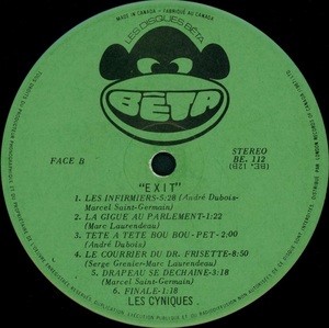 Cyniques les exit 1972 disque face 2 b