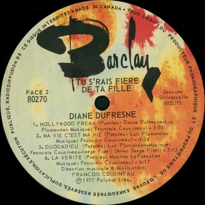 Dufresne diane maman si tu m'voyais tu s'rais fi%c3%a8re de ta fille 1977 disque face 2