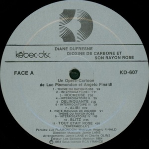 Dufresne diane dioxine de carbone et son rayon rose 1984 disque face a