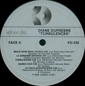 Dufresne diane turbulences 1981 disque face a2