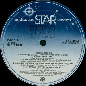 Gignac fernand adios amigo 1983 disque face a