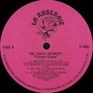Gignac fernand en toute intimit%c3%a9 1981 disque face b