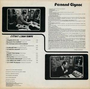 Gignac fernand c'%c3%a9tait l'bon temps 1973 dos
