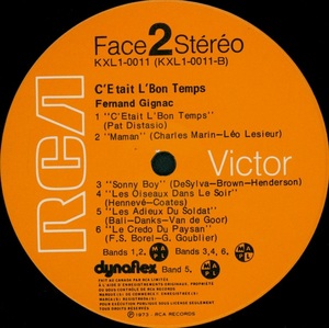 Gignac fernand c'%c3%a9tait l'bon temps 1973 disque face 2