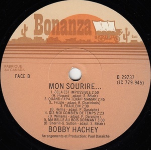 Hachey bobby mon sourire 1979 disque face b