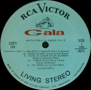 H%c3%a9tu lucien invitation %c3%a0 la danse vol 2 st%c3%a9r%c3%a9o 1964 disque face 1a