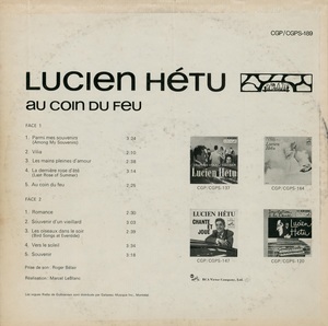 H%c3%a9tu lucien au coin du feu mono 1965 dos