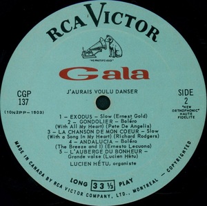 H%c3%a9tu lucien j'aurais voulu danser mono 1963 disque face 2biii