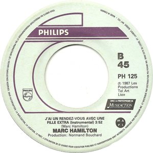 Marc hamilton jai rendezvous avec une fille extra instrumental philips b