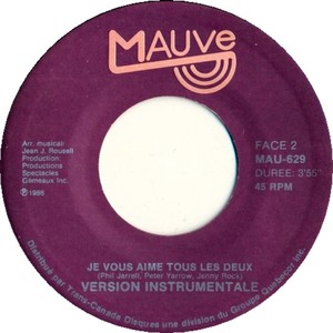Jenny rock je vous aime tous les deux version instrumentale mauve b