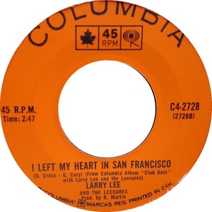 Larry lee and the leesures i left my heart in san francisco columbia bii