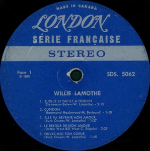 Lamothe willie willie lamothe 1969 disque face 1a