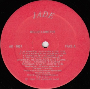 Lamothe willie je reviens 1983 disque face a