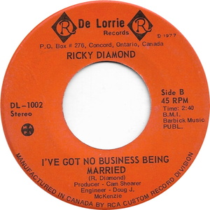 Ricky diamond ive got no business being married de lorrie records bi