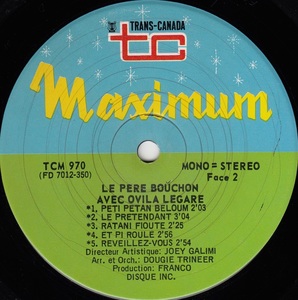 L%c3%a9gar%c3%a9 ovila le p%c3%a8re bouchon 1970 disque face 2