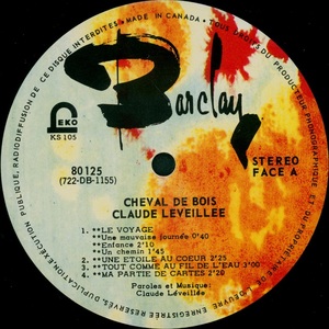 L%c3%a9veill%c3%a9e claude cheval de bois 1972 disque face a