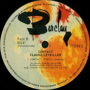L%c3%a9veill%c3%a9e claude contact 1972 disque face bi