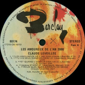 L%c3%a9veill%c3%a9e claude les amoureux de l'an 2000 1973 disque face aii