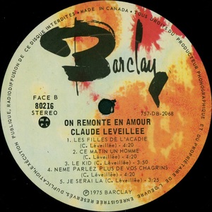 L%c3%a9veill%c3%a9e claude on remonte en amour 1975 disque face biii
