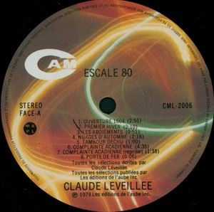 L%c3%a9veill%c3%a9e claude escale 80 1979 disque face a