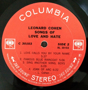 Cohen  leonard   songs of love and hate %282%29