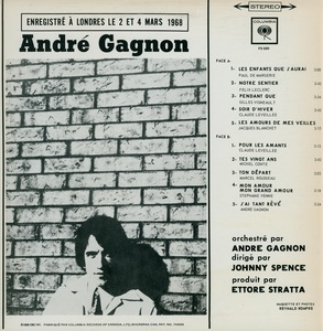 Gagnon andr%c3%a9 pour les amants 1968 dos