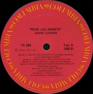 Gagnon andr%c3%a9 pour les amants 1968 disque face b