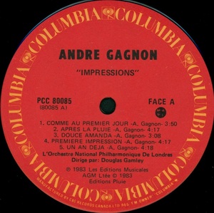 Gagnon andr%c3%a9 impressions 1983 disque face aa