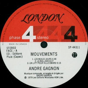 Gagnon andr%c3%a9 mouvements 1979 disque face ai
