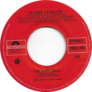 Claude leveillee the last ball dernier bal polydor b