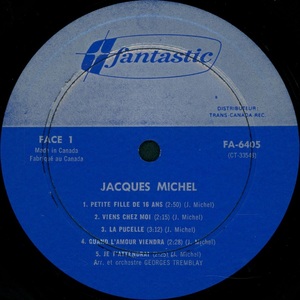 Michel jacques et ses chansons 1965 disque face 1
