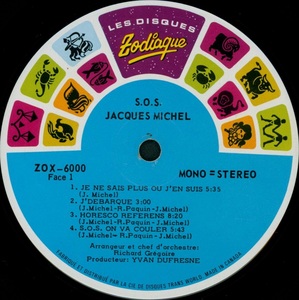 Michel jacques sos 1971 disque face 1