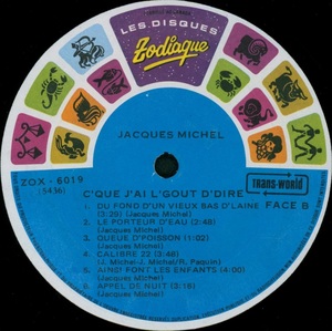 Michel jacques c'que j'ai l'go%c3%bbt d'dire 1974 disque face bii