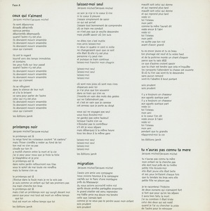Michel jacques migration 1975 encart a
