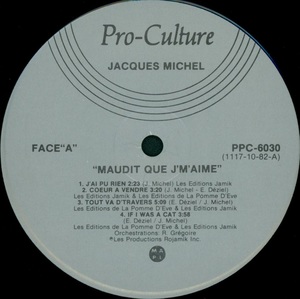 Michel jacques maudit que j'm'aime 1982 disque face 'a'