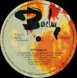 Offenbach saint chrone de n%c3%a9ant 1973 disque face a