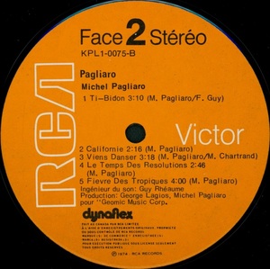 Pagliaro michel pagliaro 1974 disque face 2