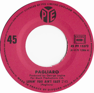 Pagliaro lovin you aint easy 1971 a