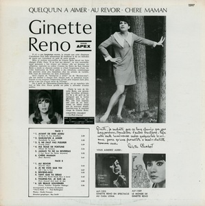 Reno ginette quelqu'un %c3%a0 aimer st%c3%a9r%c3%a9o 1967 dos