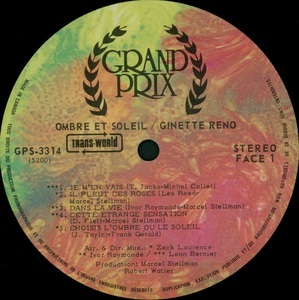 Reno ginette ombre   soleil 1972 disque face 1a