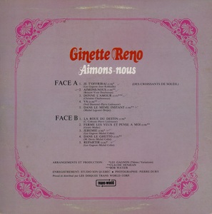Reno ginette aimons nous 1974 dos