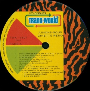 Reno ginette aimons nous 1974 disque face aa